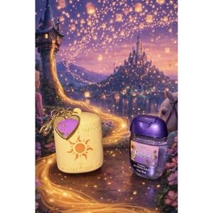 Bath & Body Disney Princess Rapunzel Lantern Charm Gel Pocketbac Holder Set